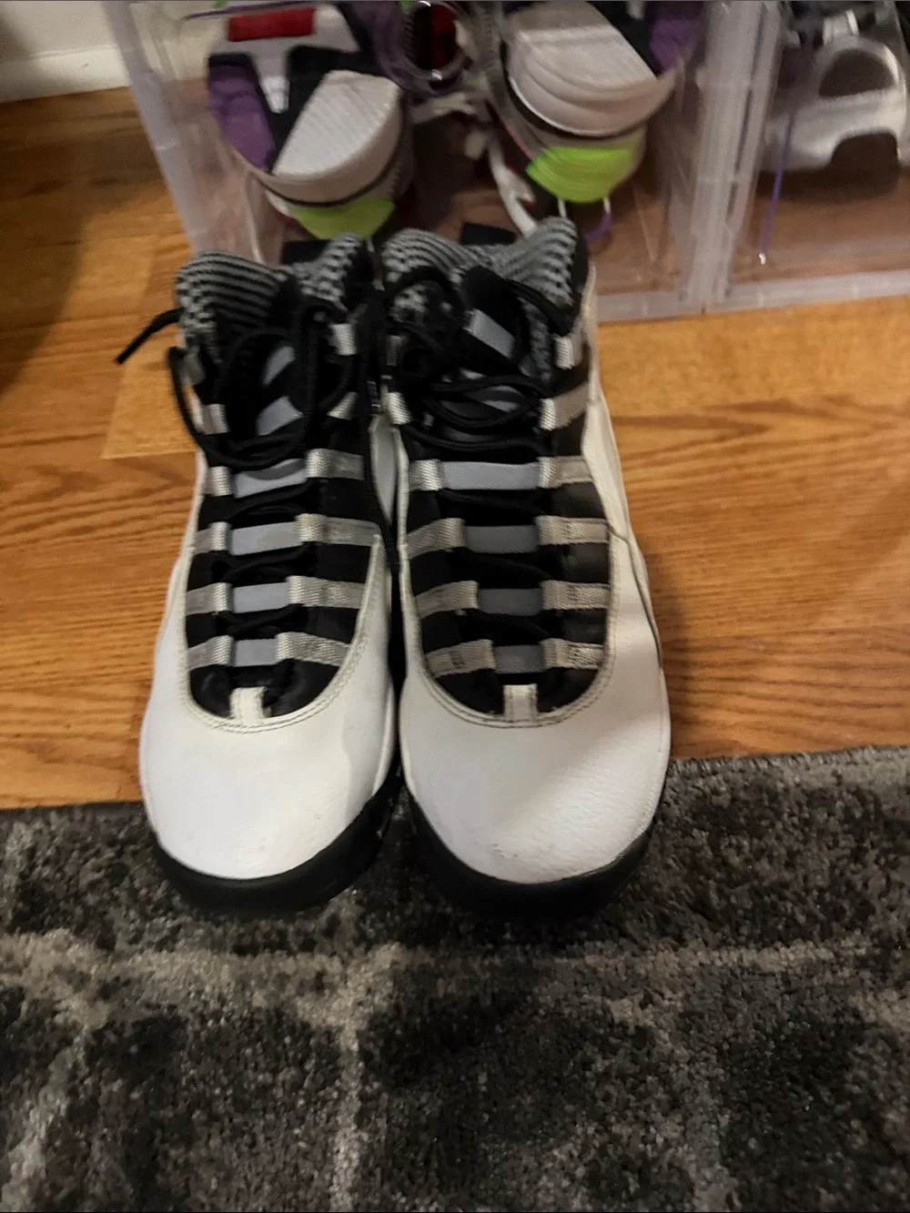 Jordan Kids White and Black High-Top Sneakers